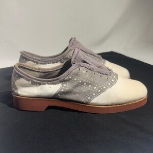 Vintage Bass Women's Gray and Cream Loafers